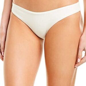 Pilyq Ivory Basic Ruched Teeny Bikini Bottoms | Women’s Swim Bottoms | NWT